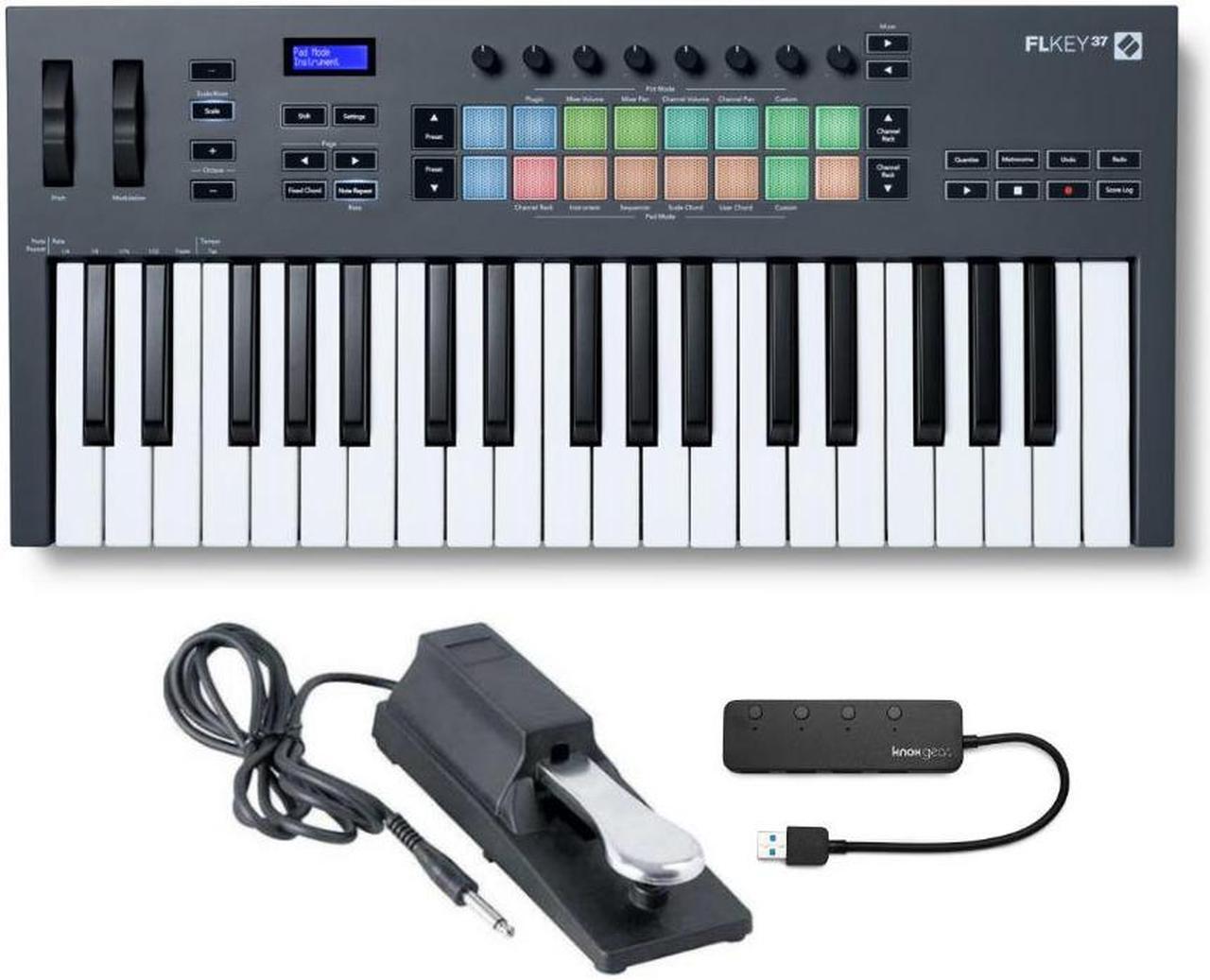 Main image of Novation FLkey 37 37-Key MIDI Keyboard Controller with Sustain Pedal and USB Hub