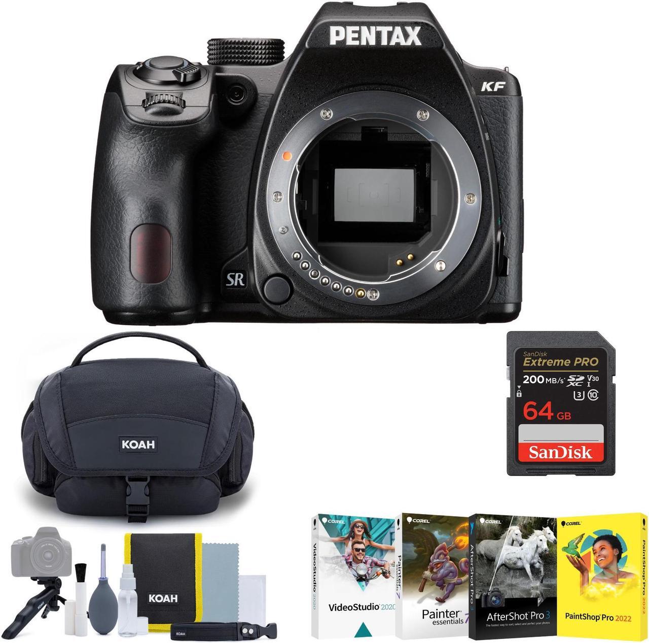 Main image of Pentax KF DSLR Camera Body (Black) with Accessory Kit, Software, Memory Card