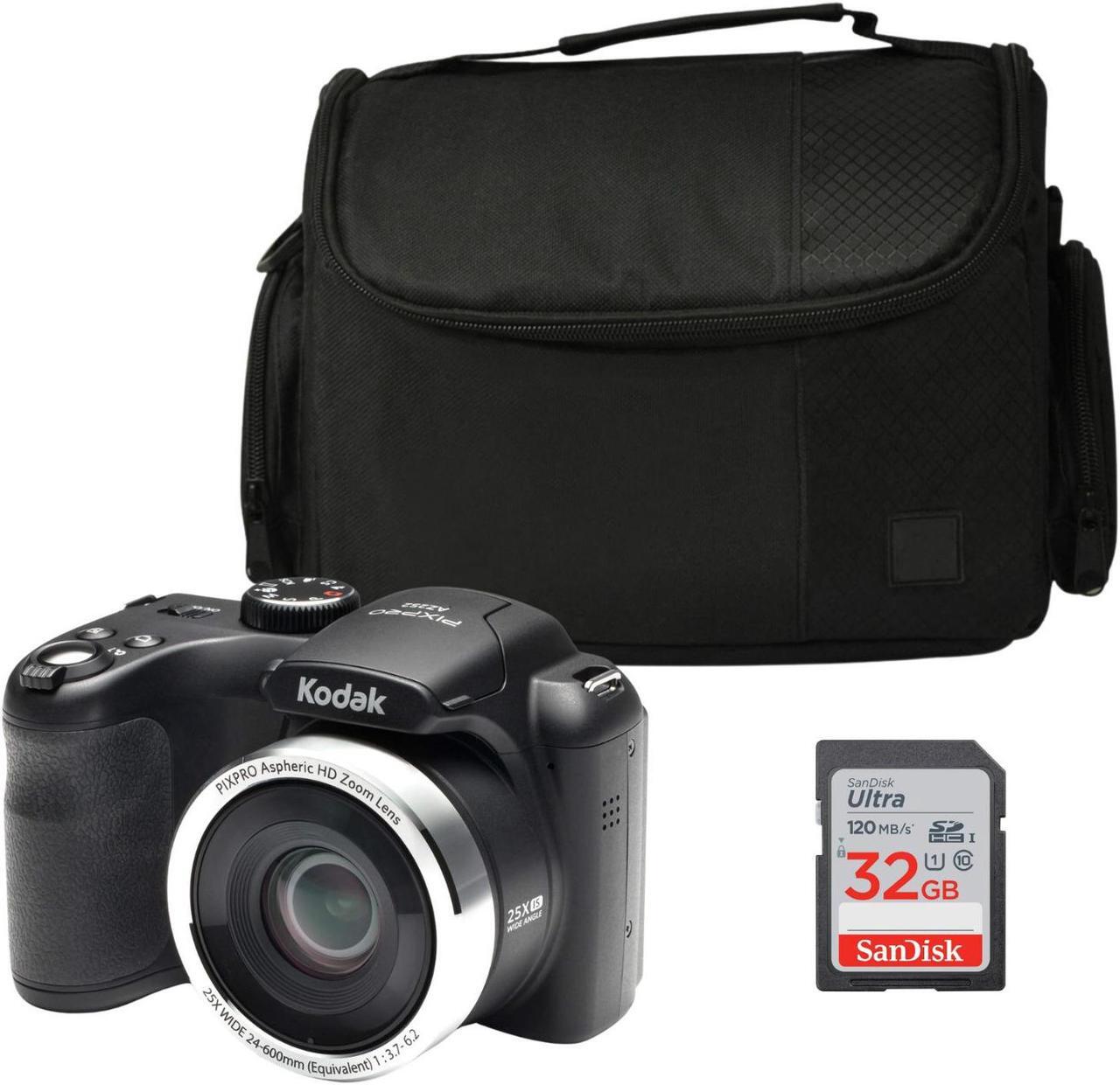 Main image of Kodak PIXPRO AZ252 16MP Digital Camera (Black) with 32GB SD Card and Case