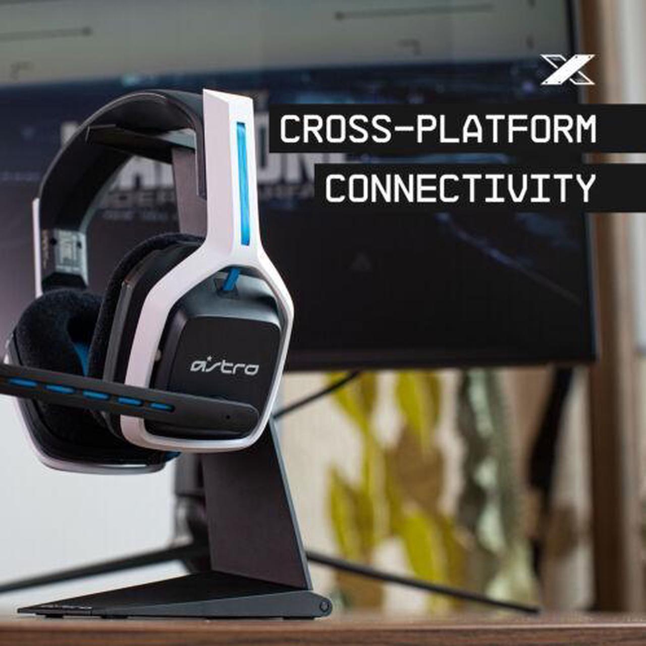 Alt view image 6 of 9 - Logitech Astro A20 Wireless Gaming Headset (Gen 2) Black/White/Blue (939-001876) 939001876