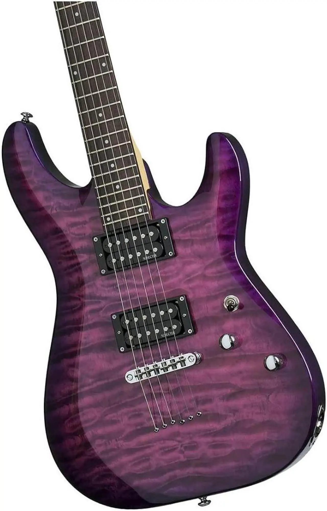 Alt view image 8 of 12 - Schecter C-6 Plus 6-String Solid-Body Electric Guitar, Electric Magenta #445