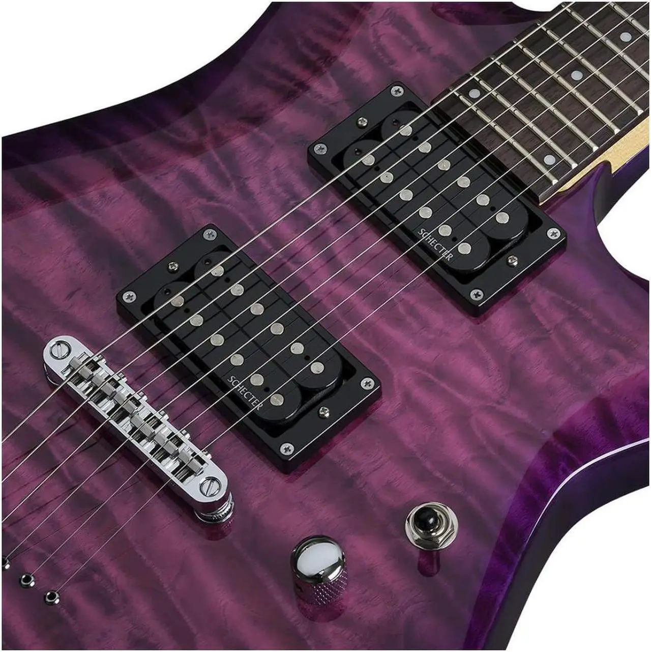 Alt view image 10 of 12 - Schecter C-6 Plus 6-String Solid-Body Electric Guitar, Electric Magenta #445