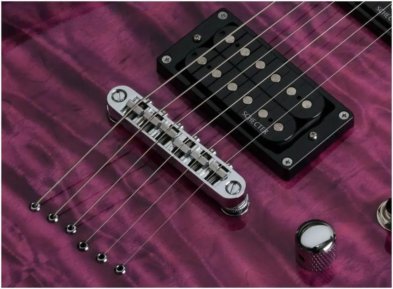 Alt view image 11 of 12 - Schecter C-6 Plus 6-String Solid-Body Electric Guitar, Electric Magenta #445