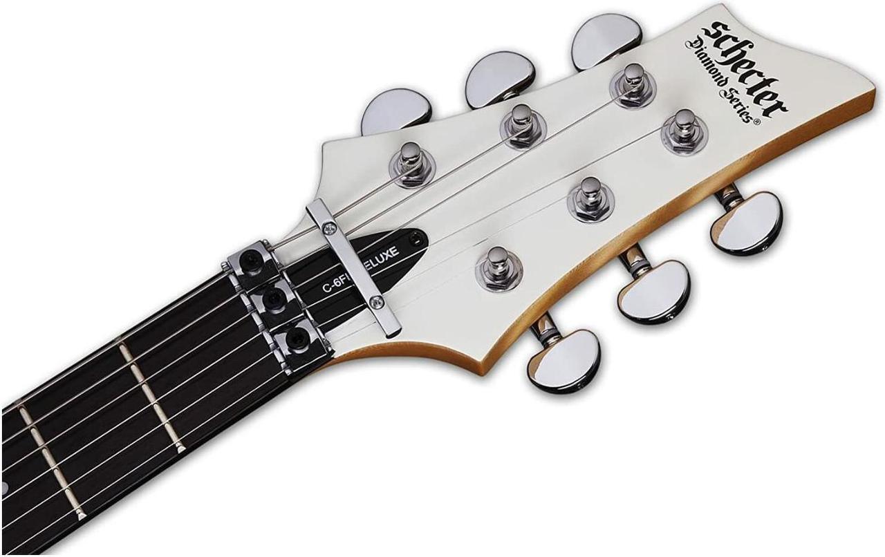 Alt view image 5 of 6 - Schecter C-6FR Deluxe 6-String Electric Guitar (Right-Hand, Satin White)