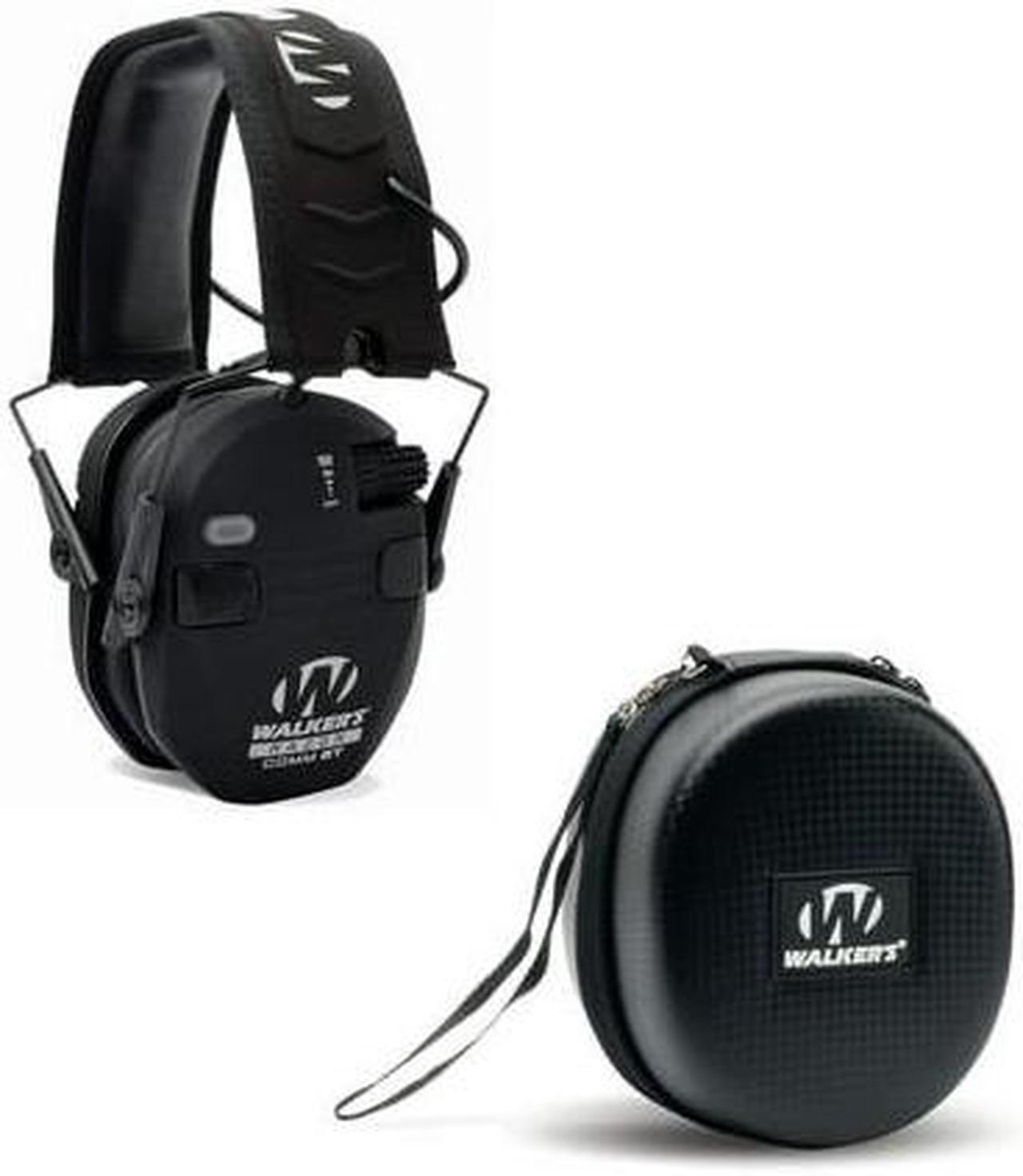 Alt view image 2 of 8 - Walkers Razor Slim Electronic Bluetooth NRR 23 dB Hearing Protection Earmuffs for Outdoor/Indoor Shooting Range with Shockproof Carrying Case, Black