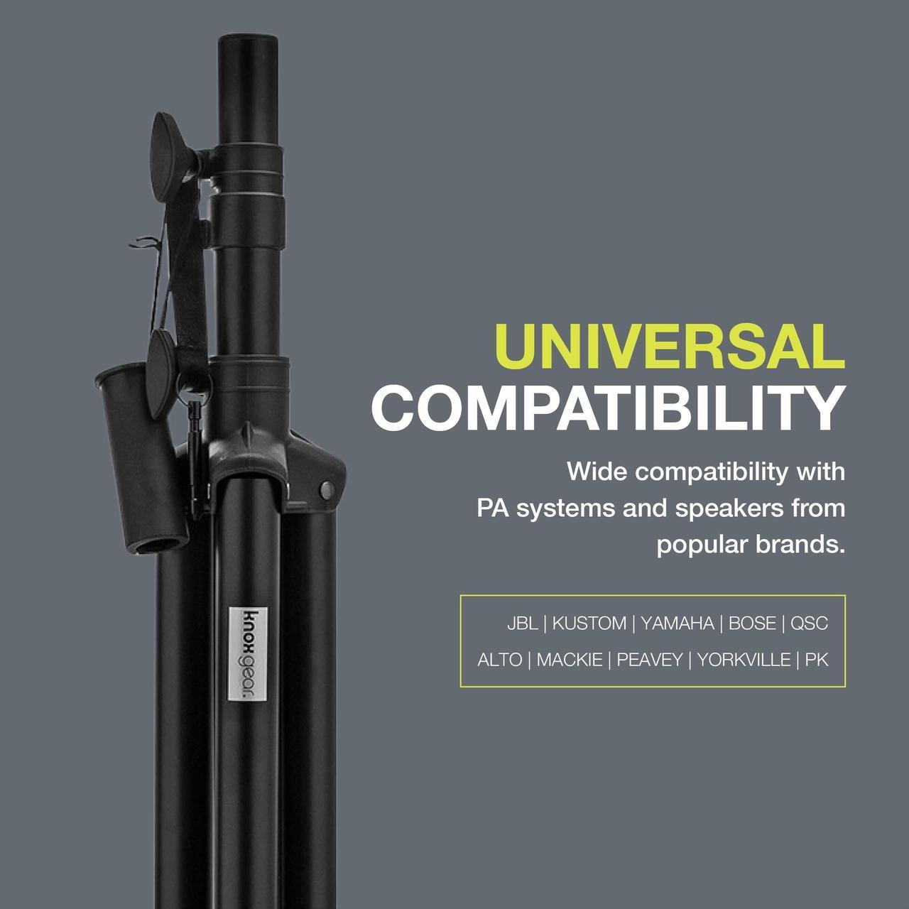 Alt view image 6 of 7 - Knox Gear Adjustable Tripod Speaker Stand Bundle