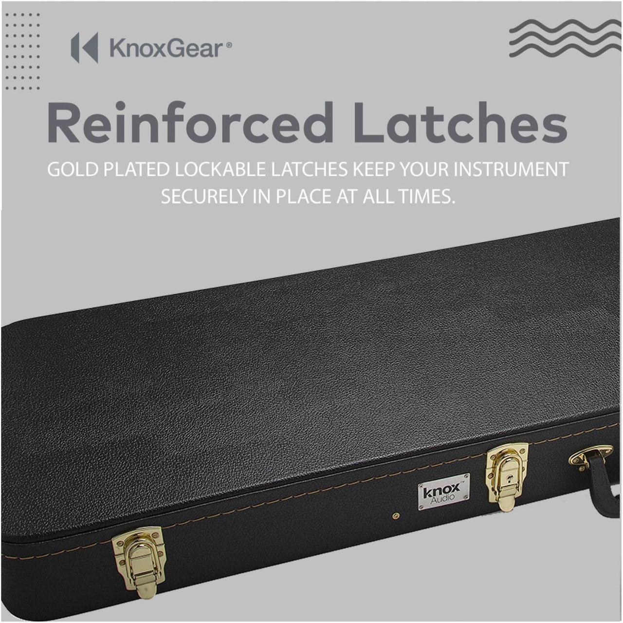 Alt view image 2 of 7 - Knox Gear Electric Guitar Hard Shell Protective Carrying Case