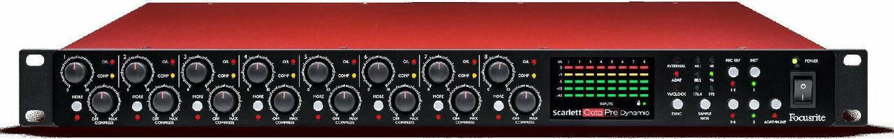 Alt view image 2 of 7 - Focusrite Scarlett OctoPre Dynamic 8-Channel Mic Preamp with XLR and TRS Cables