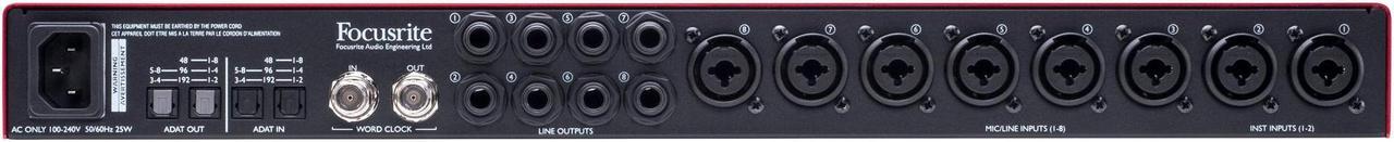 Alt view image 7 of 7 - Focusrite Scarlett OctoPre Dynamic 8-Channel Mic Preamp with XLR and TRS Cables