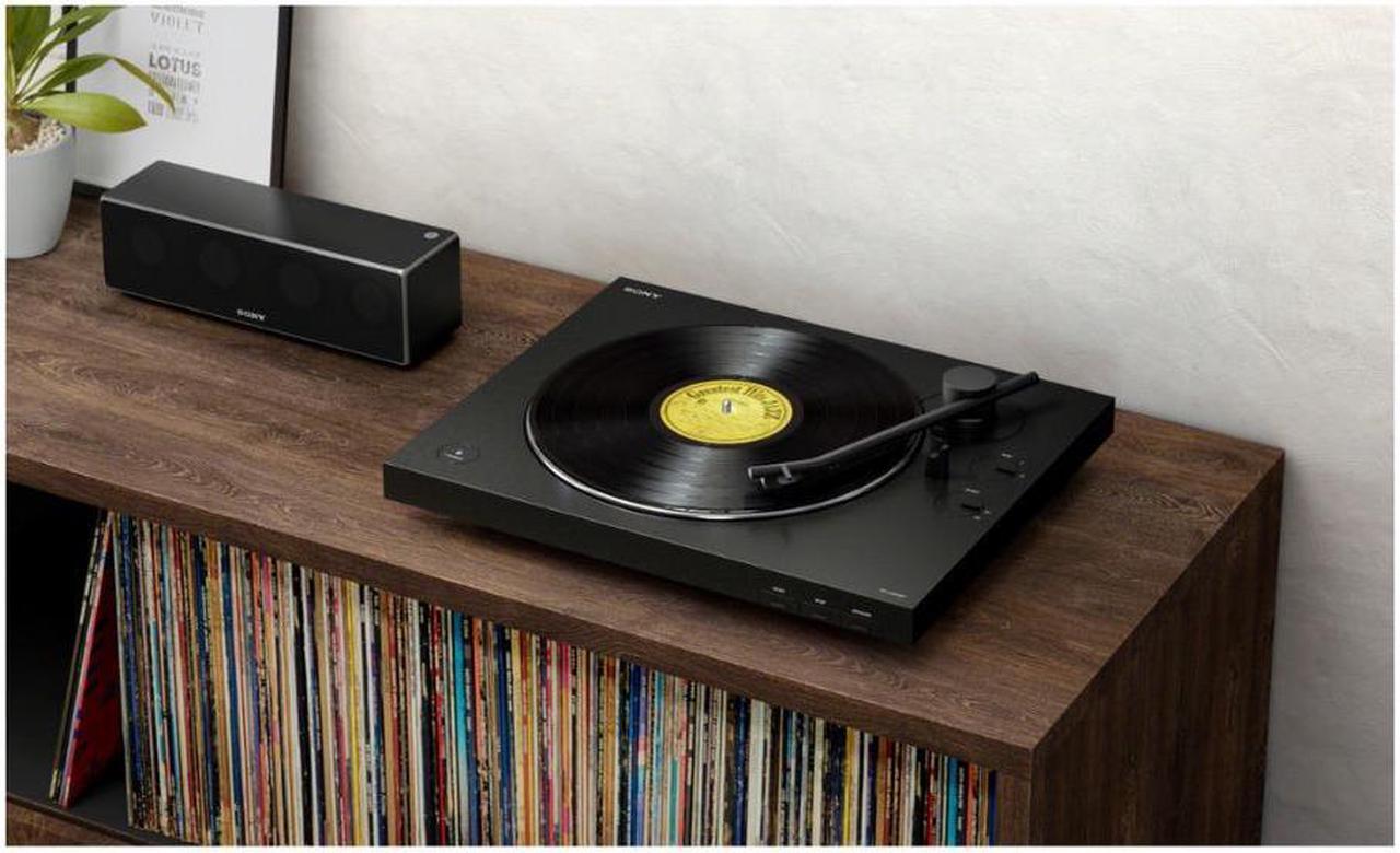 Alt view image 6 of 7 - Sony PS-LX310BT Wireless Turntable with Bluetooth Connectivity with 3-Inch Powered Studio Monitors Pair (Black) bundle