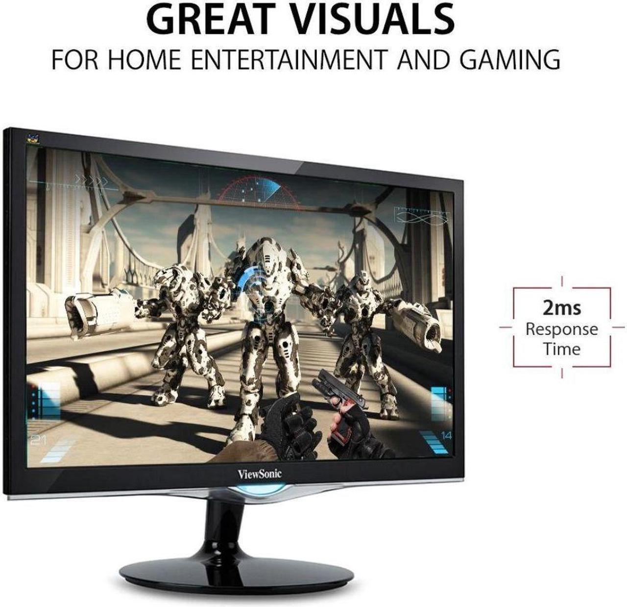 Alt view image 20 of 20 - Viewsonic VX2252mh 22" LED Monitor - 2 ms - Adjustable Monitor Angle - 1920 x 1080 - 250 Nit - 1,000:1 - Full HD - Speakers - DVI - HDMI - VGA - ENERGY STAR, RoHS