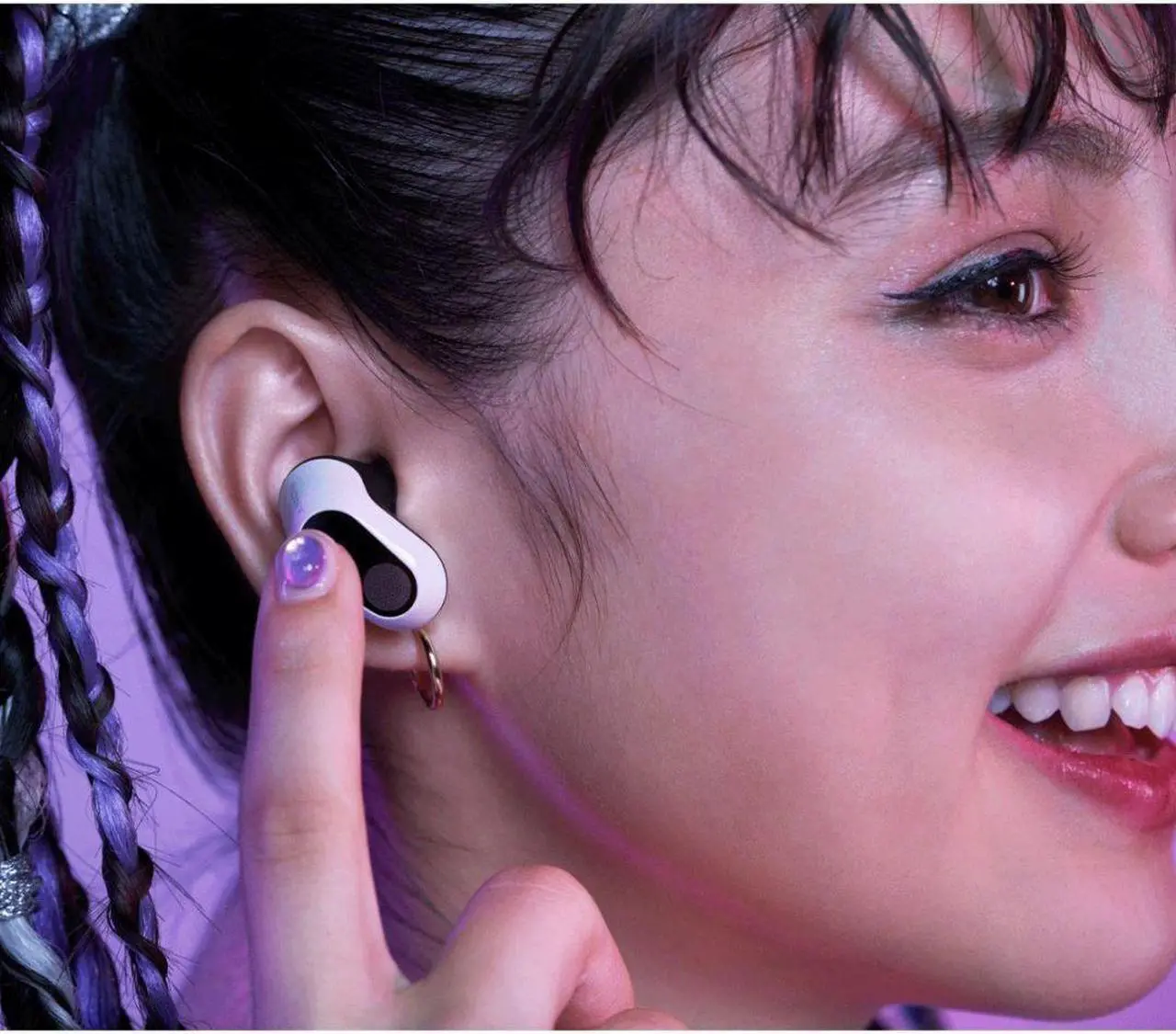 Alt view image 5 of 14 - Sony WFG700N/W INZONE Buds Truly Wireless Noise Canceling Gaming Earbuds (White)