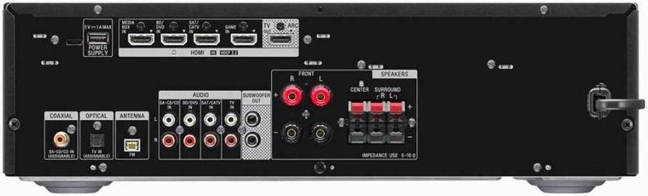 Alt view image 6 of 7 - Sony STRDH590 5.2-Channel Home Theater AV Receiver with Accessory Bundle