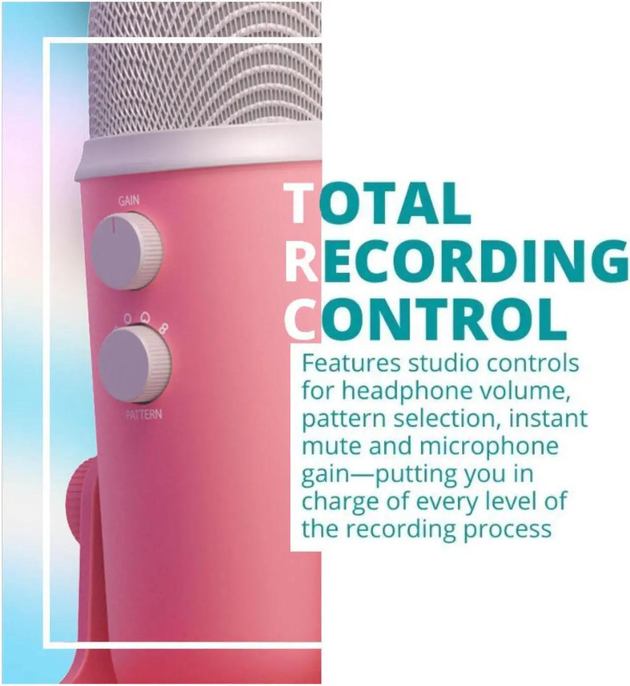 Alt view image 3 of 7 - Blue Yeti Microphone (Pink Dawn) with Boom Arm Stand, Pop Filter and Shock Mount