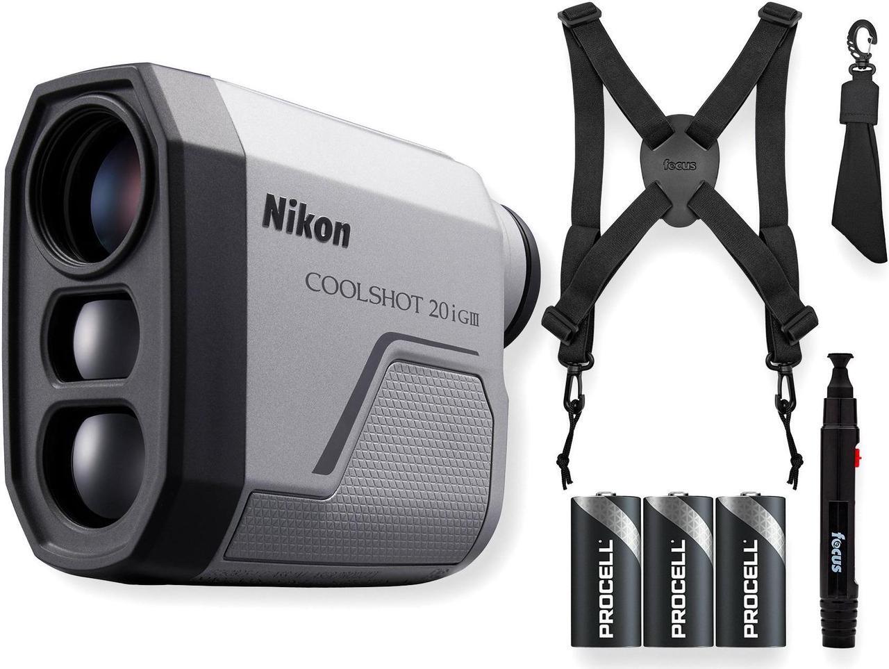 Main image of Nikon COOLSHOT 20i GIII Golf Rangefinder |Rainproof w/ Slope,Locked On Quake +3pc -Batt DLX bundle
