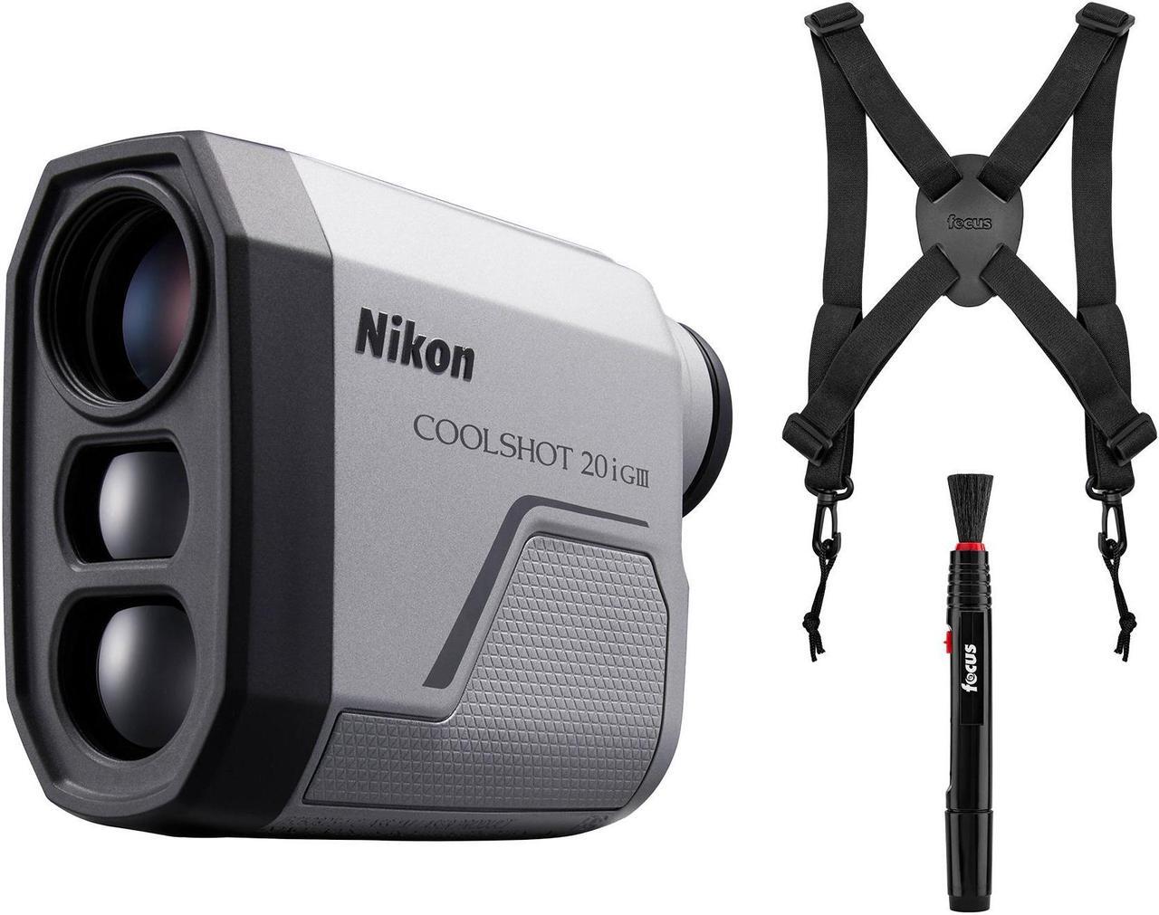 Main image of Nikon COOLSHOT 20i GIII Golf Rangefinder |Rainproof Laser w/ Slope,Locked On Quake DLX bundle