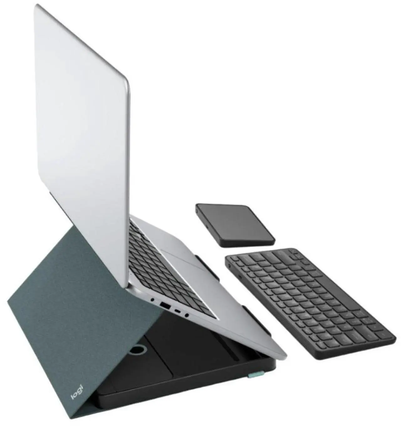 Alt view image 11 of 20 - Logitech Casa Pop Up Desk Work From Home Kit with Laptop Stand (CLASSIC CHIC)