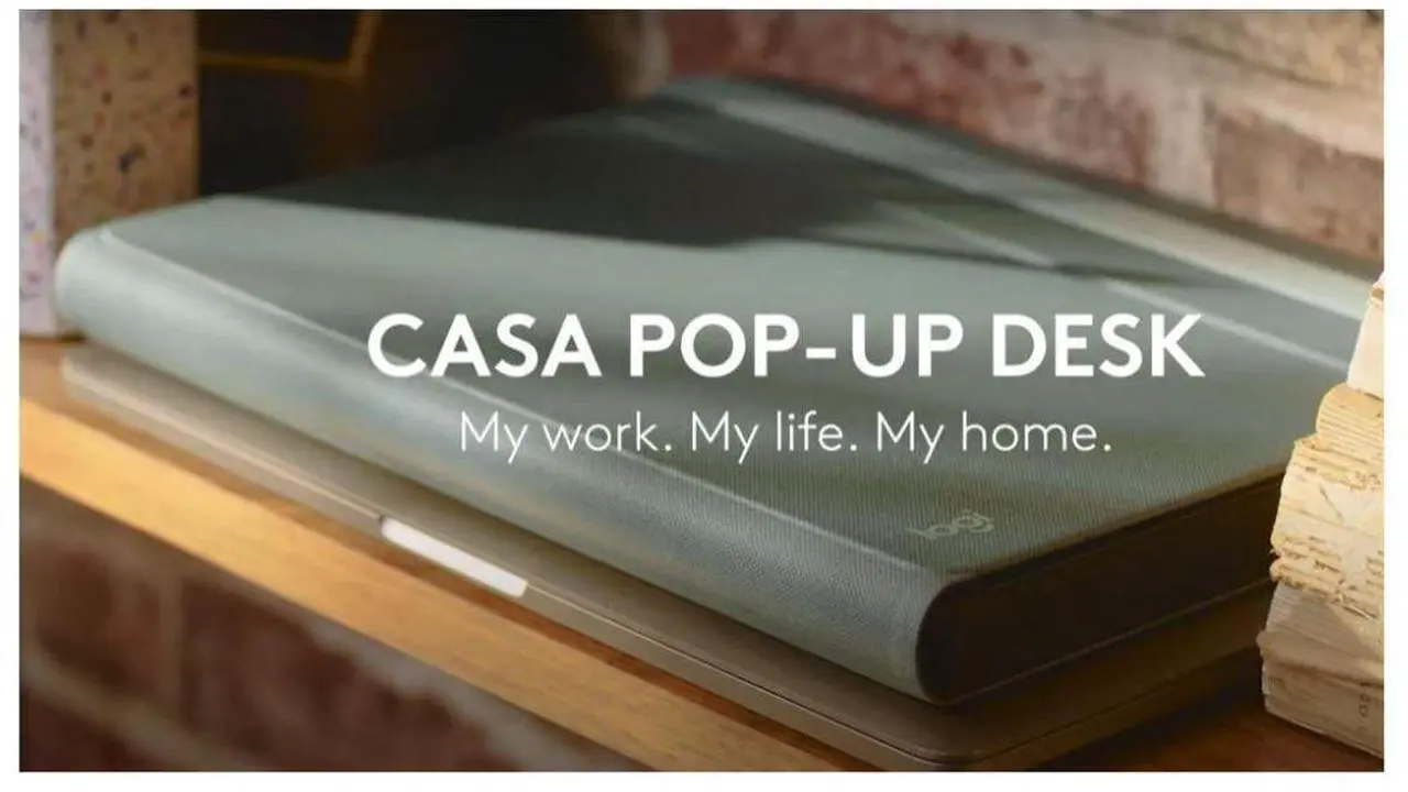 Alt view image 14 of 20 - Logitech Casa Pop Up Desk Work From Home Kit with Laptop Stand (CLASSIC CHIC)