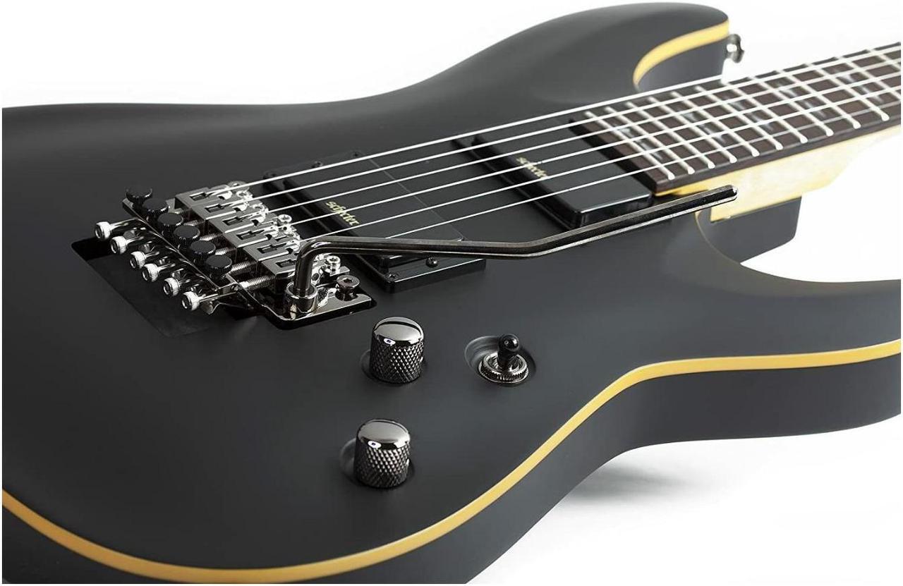 Alt view image 5 of 7 - Schecter Demon-6 FR Electric Guitar in Aged Black Satin with Schecter Hard Case