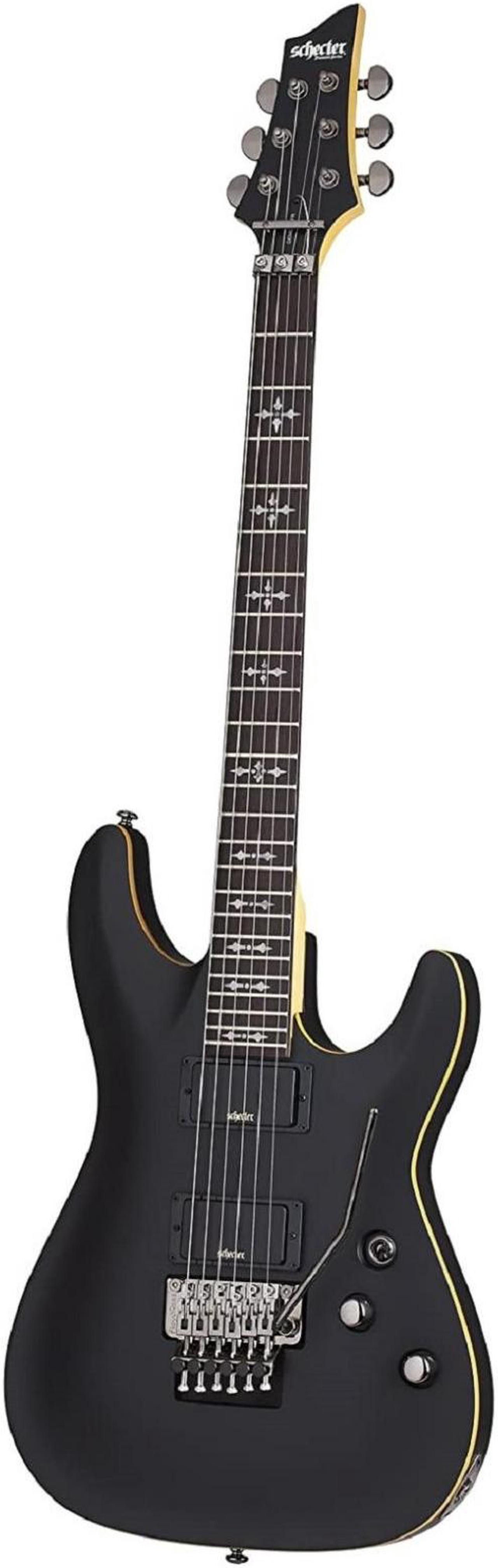 Alt view image 2 of 7 - Schecter Demon-6 FR Electric Guitar in Aged Black Satin with Schecter Hard Case