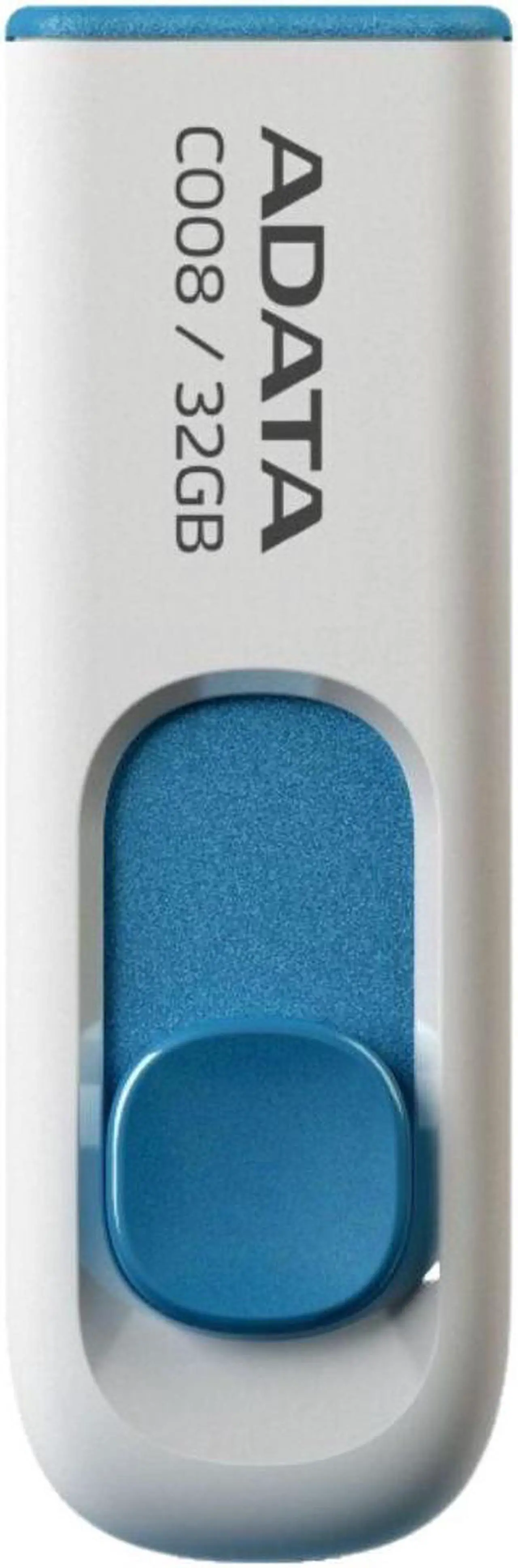 Alt view image 2 of 7 - ADATA 32GB USB 2.0 Retractable Capless Flash Drive (White, 50-pack) with USB-C Adapter bundle