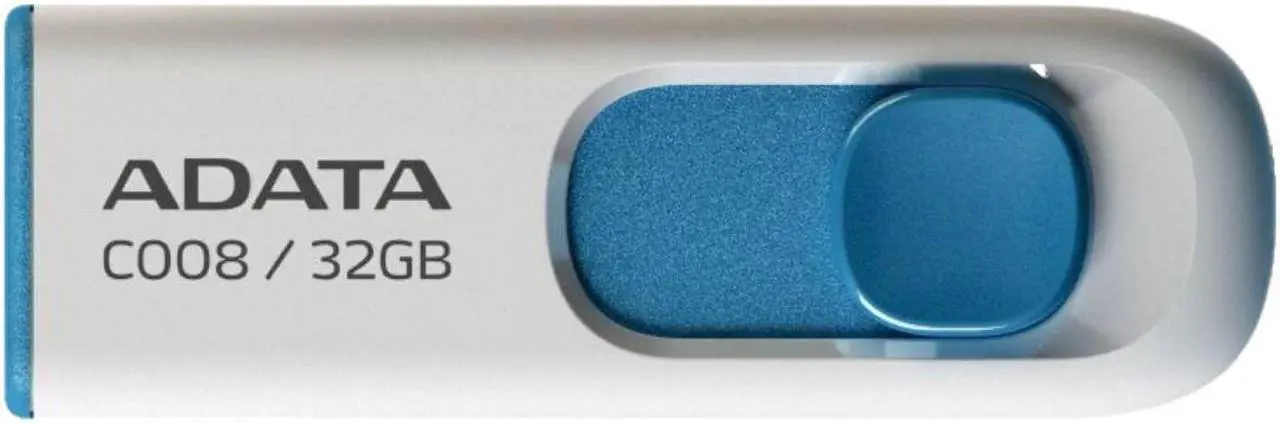 Alt view image 5 of 7 - ADATA 32GB USB 2.0 Retractable Capless Flash Drive (White, 50-pack) with USB-C Adapter bundle
