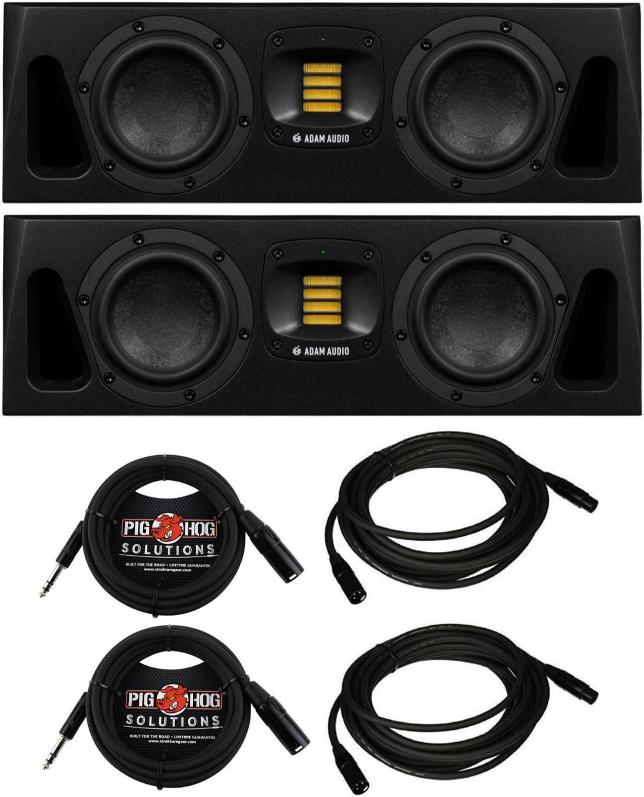 Main image of ADAM Audio A44H Powered Two-Way Midfield Studio Monitor (2-Pack) Bundle
