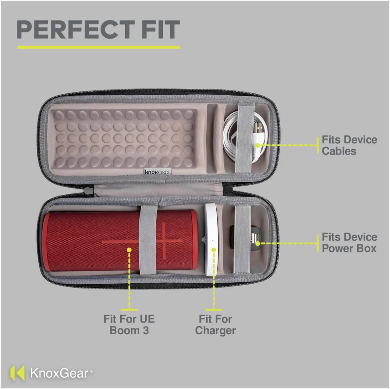 Alt view image 2 of 7 - Knox Gear Hard Case for Ultimate Ears BOOM 3 Portable Bluetooth Speaker
