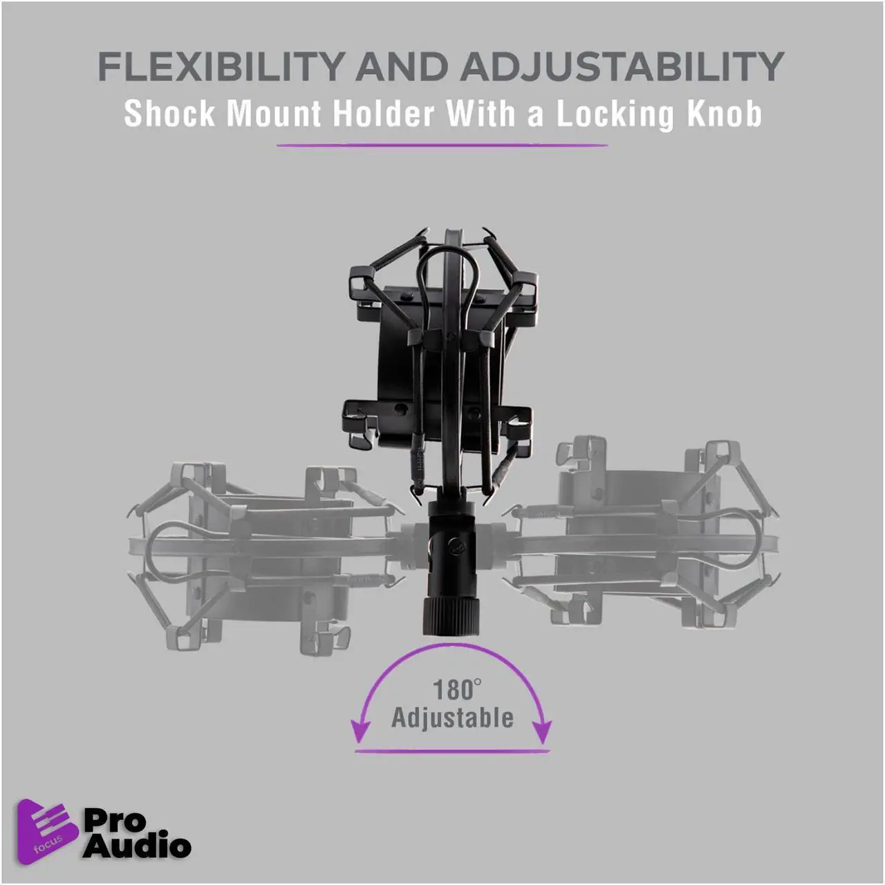 Alt view image 4 of 7 - FocusProAudio Basic Microphone Shock Mount for 44-47mm Microphones