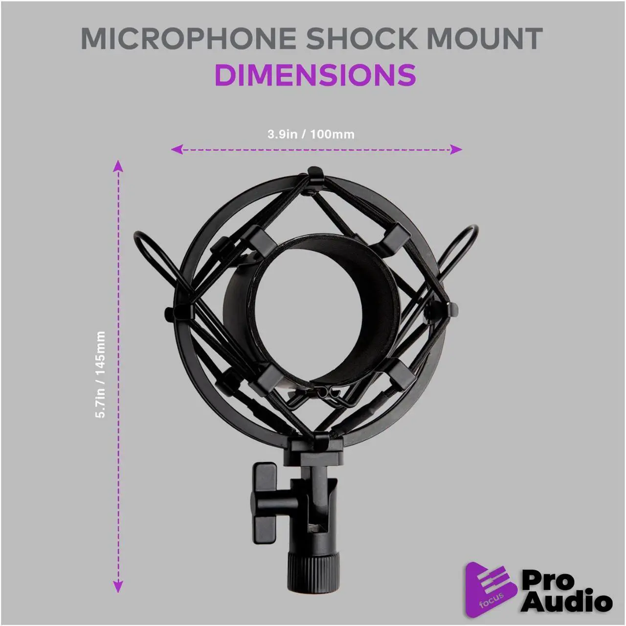 Alt view image 2 of 7 - FocusProAudio Basic Microphone Shock Mount for 44-47mm Microphones