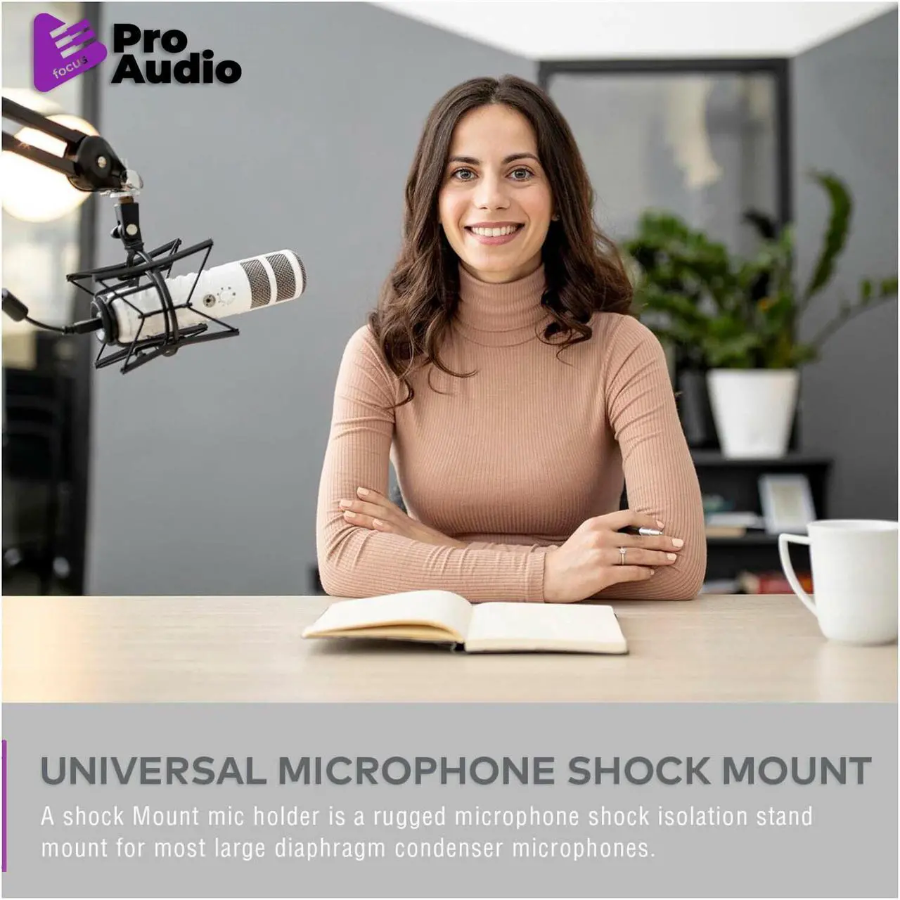 Alt view image 6 of 7 - FocusProAudio Basic Microphone Shock Mount for 44-47mm Microphones