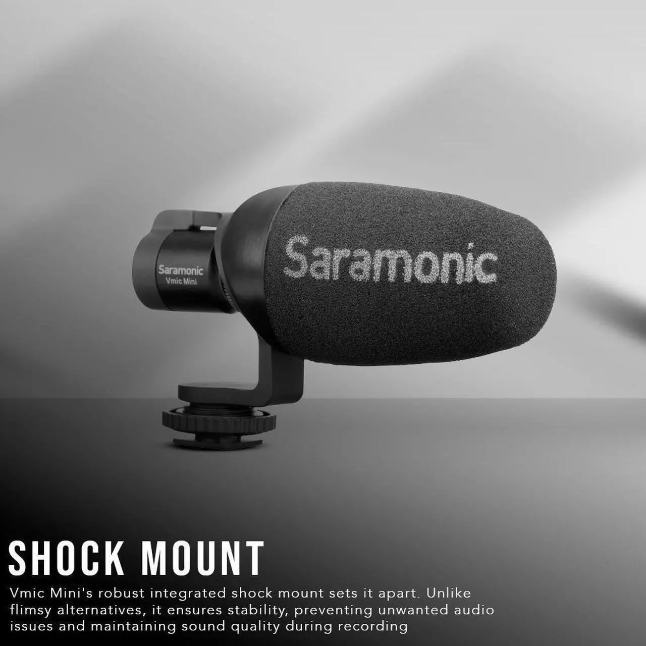 Alt view image 6 of 7 - Saramonic Vmic Mini Ultracompact Camera-Mountable Shotgun Microphone with Hard Case