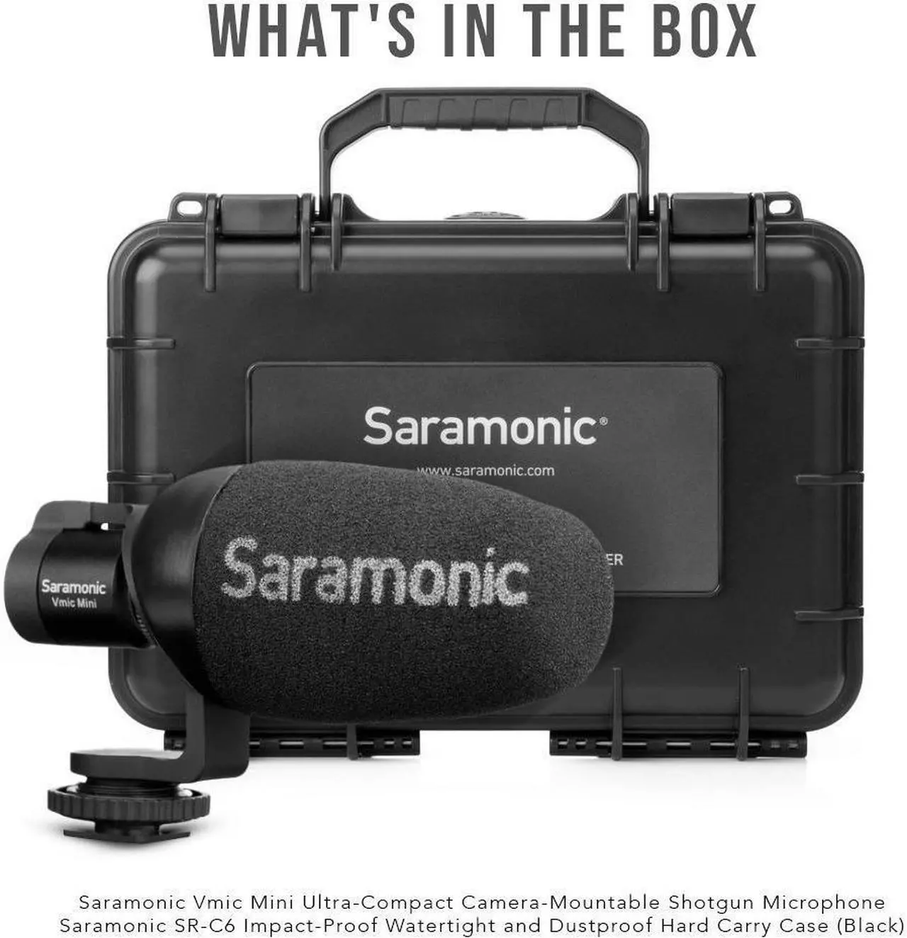 Alt view image 7 of 7 - Saramonic Vmic Mini Ultracompact Camera-Mountable Shotgun Microphone with Hard Case