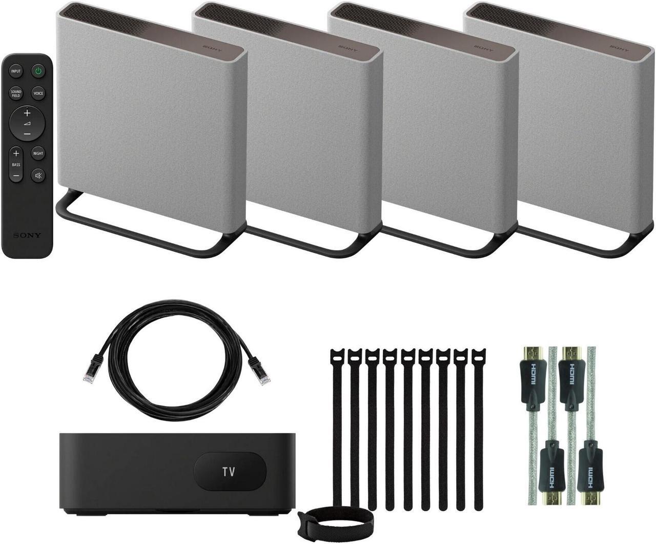 Main image of Sony BRAVIA Theater Quad with Cable Ties, 4K HDMI Cables, and Cat5 Cable bundle