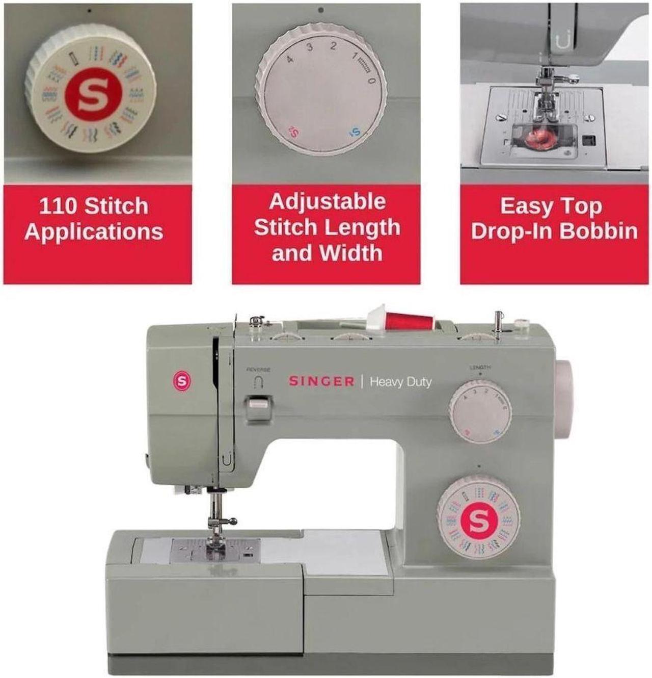 Alt view image 8 of 13 - SINGER Heavy Duty 4452 Sewing Machine with Accessories