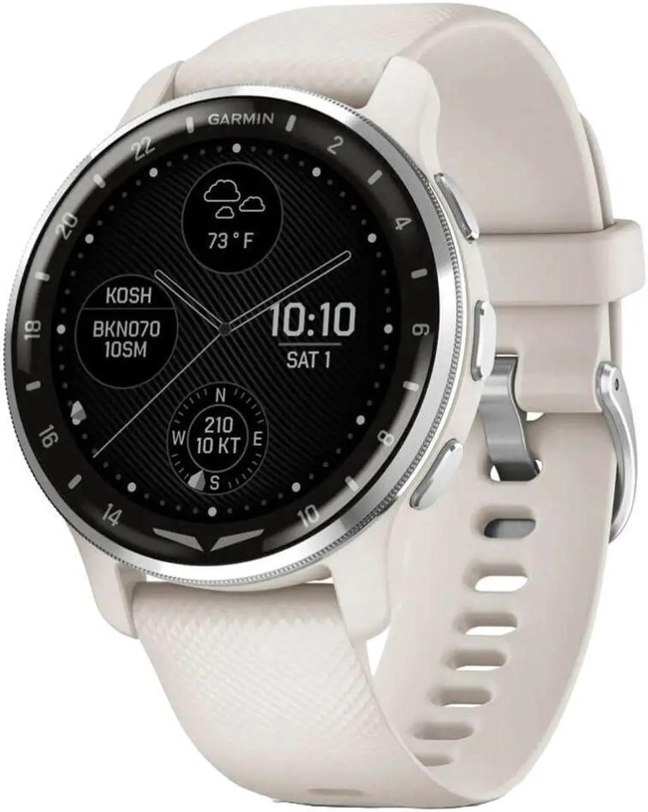 Main image of Garmin D2 Air X10 Touchscreen Aviator Smartwatch with GPS -Silver /Ivory)