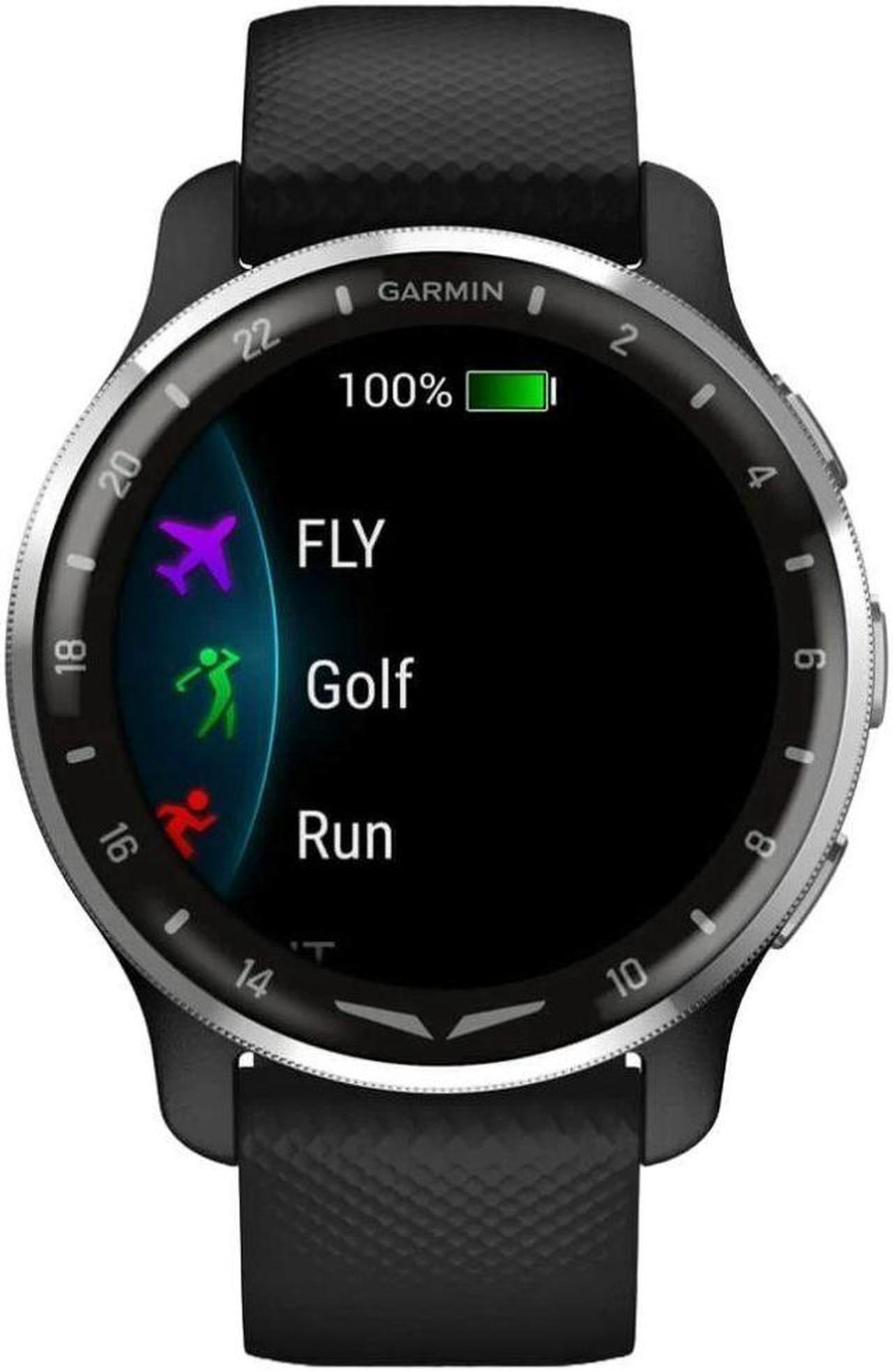 Alt view image 3 of 10 - Garmin D2 Air X10 Aviator Smartwatch (Black/Silver)