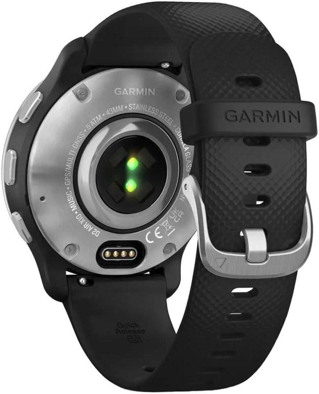 Alt view image 5 of 10 - Garmin D2 Air X10 Aviator Smartwatch (Black/Silver)