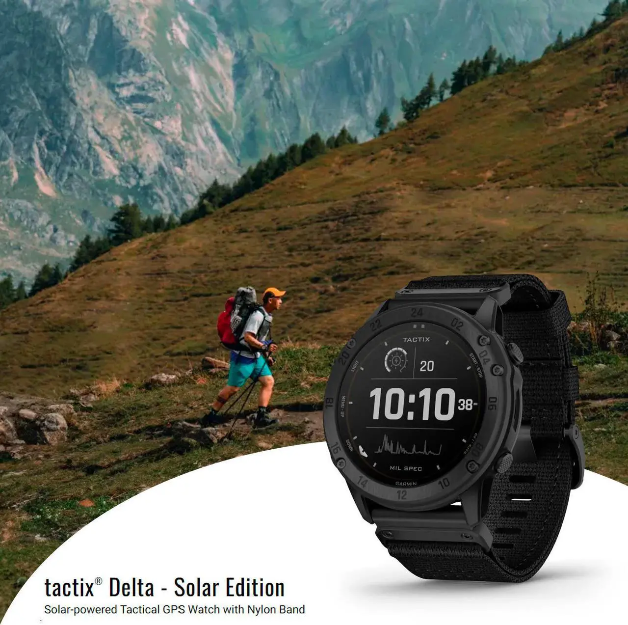 Alt view image 2 of 7 - Garmin tactix Delta Solar Edition GPS Smartwatch with Nylon Band