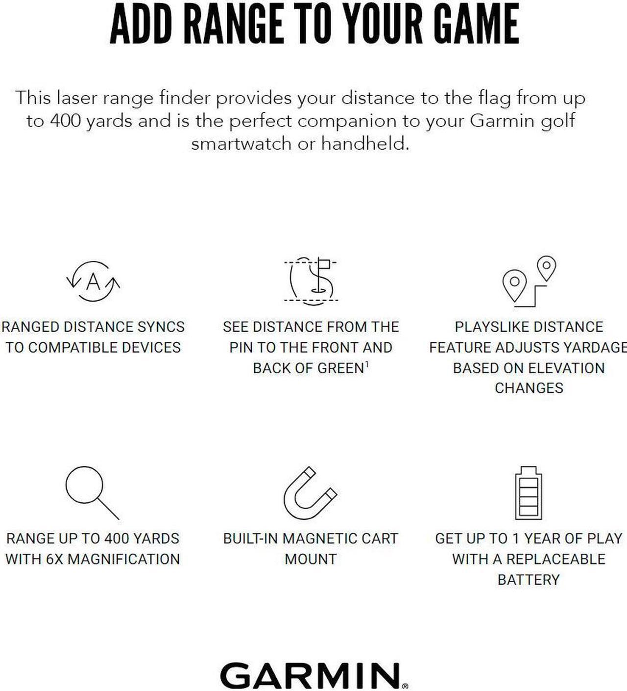 Alt view image 4 of 10 - Garmin Approach® Z30, Golf Laser Range Finder, Range Up to 400 Yards Away