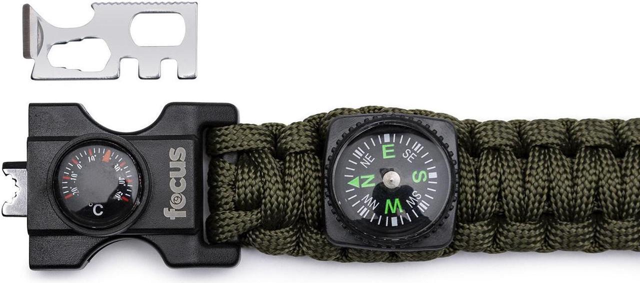 Alt view image 7 of 7 - Focus Emergency Survival Multi-Tool Paracord Bracelet (2-Pack)