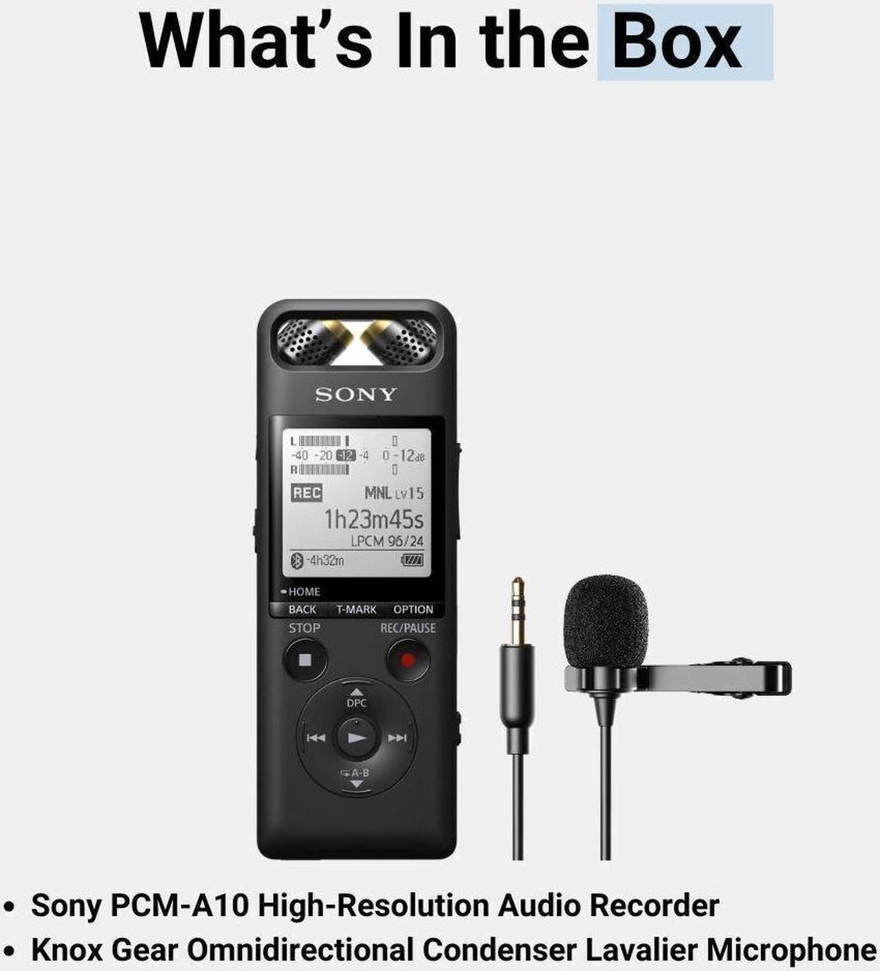 Alt view image 2 of 6 - Sony PCM A10 High Resolution Black Audio Recorder with 16GB Memory Bundle