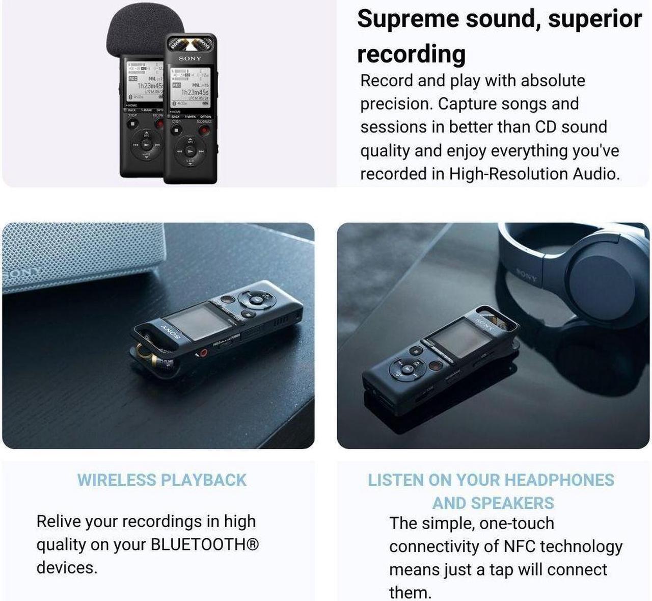 Alt view image 5 of 6 - Sony PCM A10 High Resolution Black Audio Recorder with 16GB Memory Bundle