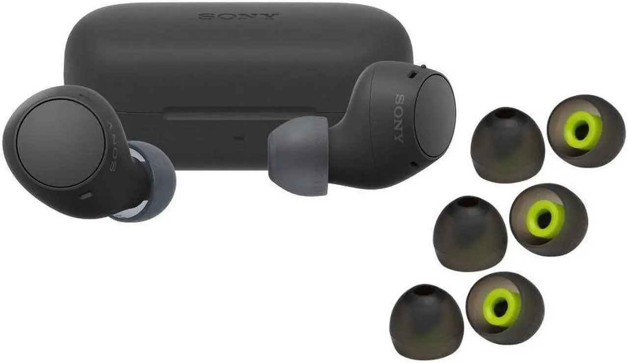 Main image of Sony WF C510 Truly Wireless Black Earbuds with Earbud Replacement Tips Bundle