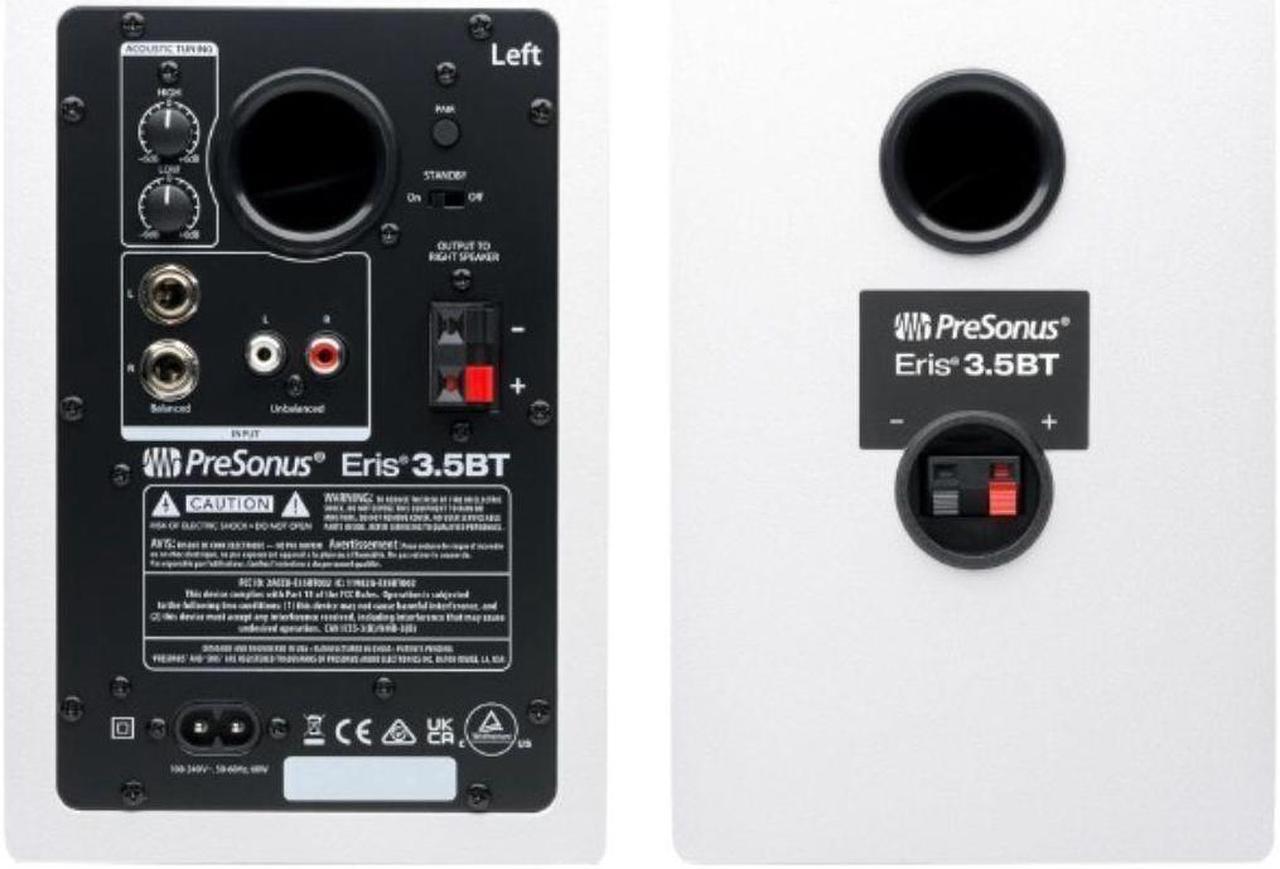 Alt view image 3 of 6 - PreSonus Eris 3.5BT 3.5 Inch Active Media Reference Monitors White Pair
