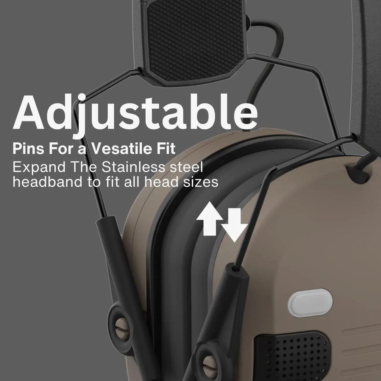 Alt view image 2 of 6 - Walkers Razor Slim Quad Electronic Earmuffs with Bluetooth Technology (FDE) with Hearing Protection Case
