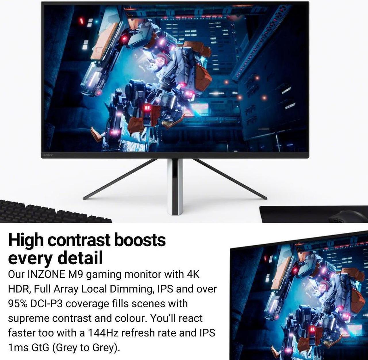 Alt view image 3 of 6 - Sony SDM U27M90 27 Inch INZONE M9 4K HDR 144Hz Gaming Monitor Bundle