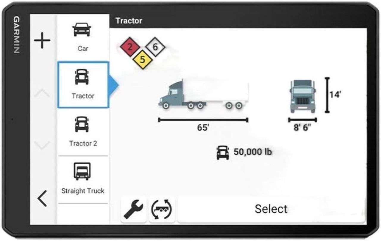 Alt view image 3 of 12 - Garmin dzl OTR720, Large High-Res 7 GPS Truck Navigator, Custom Truck Routing, Satellite Imagery, Wind Speed, Community-Shared Loading Docks, Truck Entrances & Parking Availability