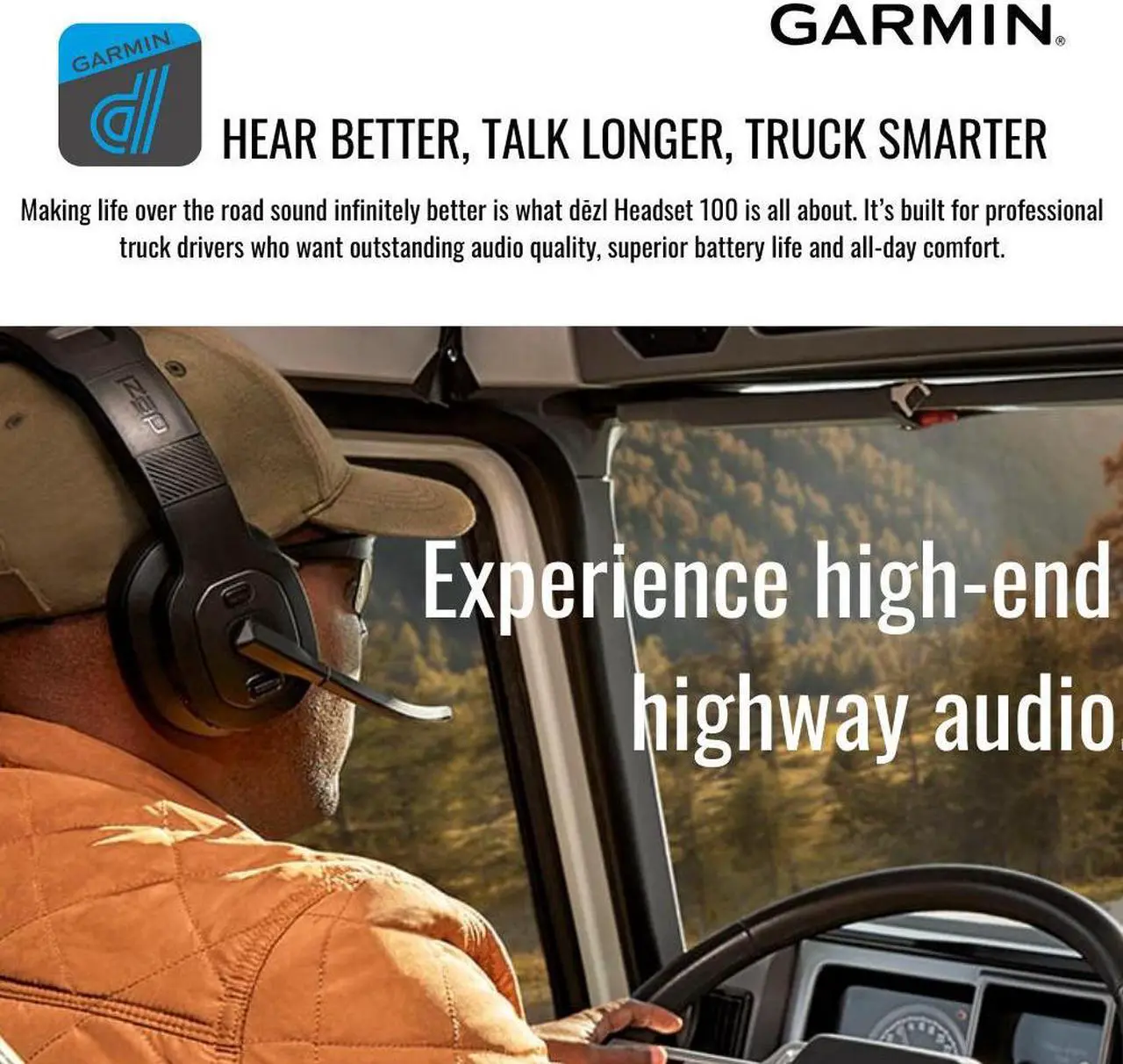 Alt view image 2 of 7 - Garmin dezl Ergonomic Headset 110 for Truckers Black Single Ear Bundle