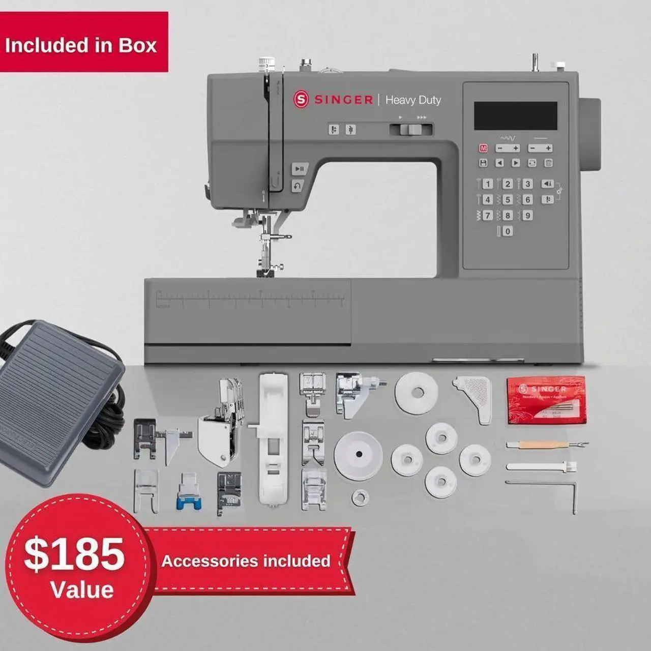 Alt view image 7 of 12 - Singer HD6700C Heavy Duty Sewing Machine - Gray